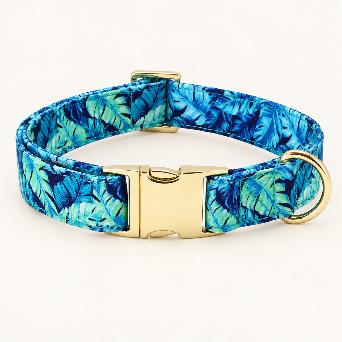 Collier floral pour chien — finition dorée