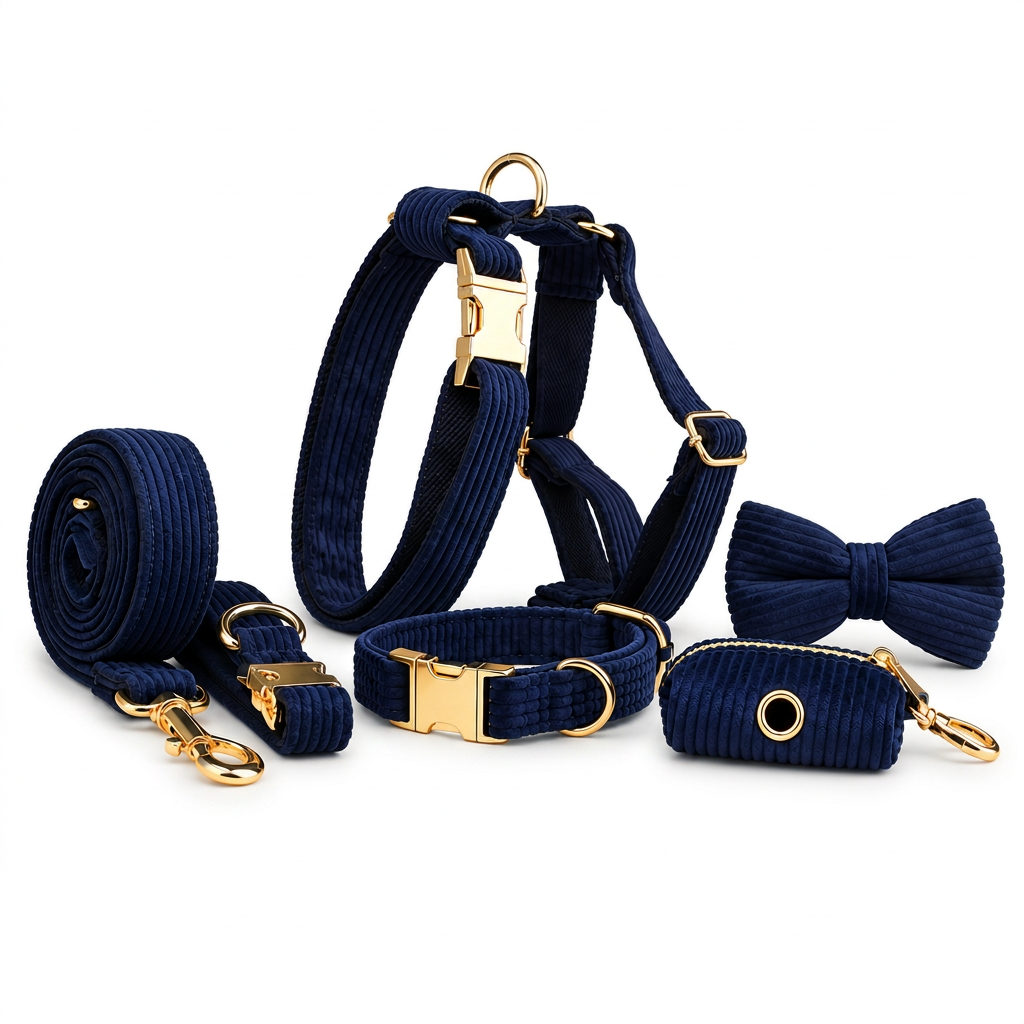 Kit de promenade bleu marine sur fond blanc